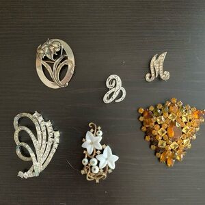 Lot 6 vintage pins